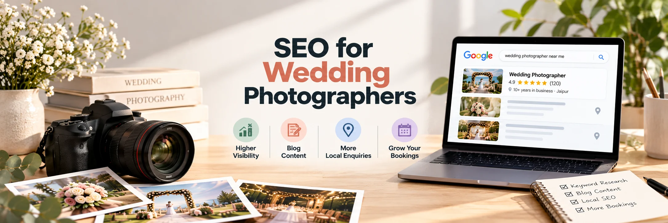 SEO for Wedding Photographers: The Complete 2026 Guide to Ranking on Google
